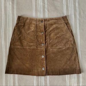 Uniqlo Corduroy Button Front Skirt